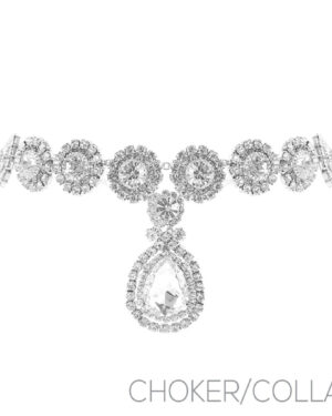 17985 - g rs halo choker teardrop neck