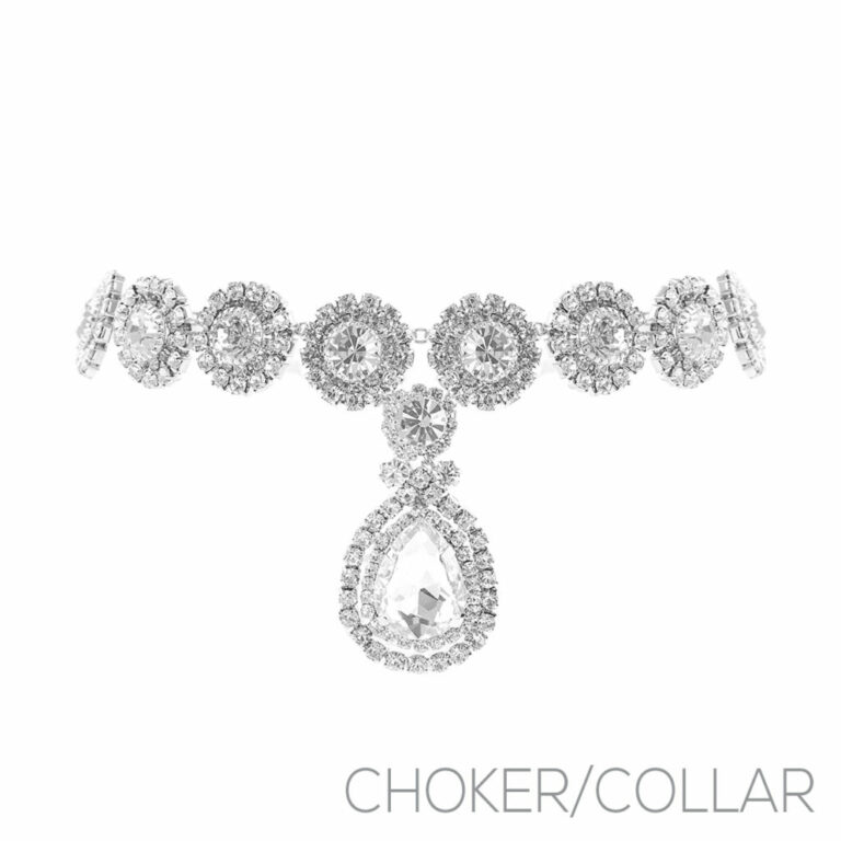 17985 - g rs halo choker teardrop neck