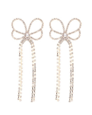 27548 - Gold Butterfly Ribbon Dangle Earring
