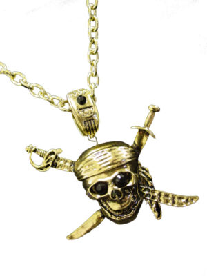 55016 - Pirate Skull & Swords Necklace