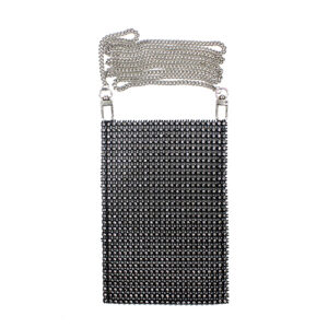KM2304 - Mesh Rhinestone Crossbody bag