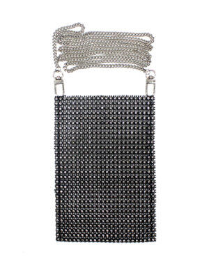 KM2304 - Mesh Rhinestone Crossbody bag