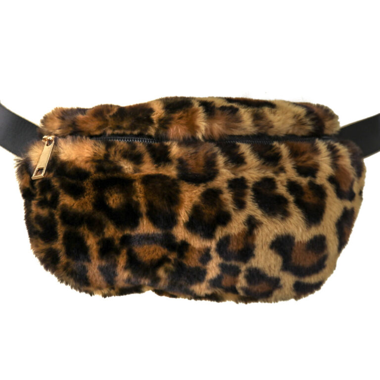 KM2864 - Fanny pack faux fur 9.x"x6" - Image 5