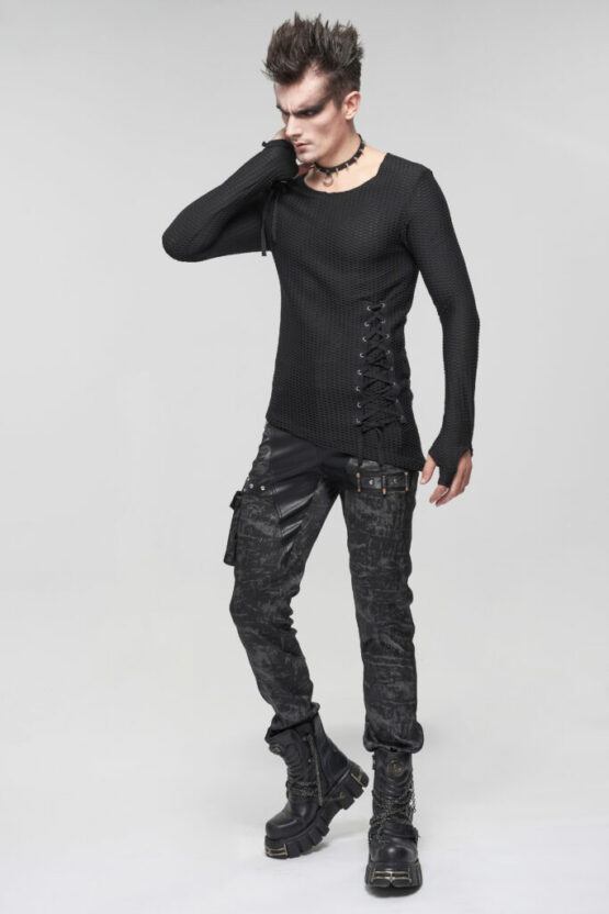TT177 - Long Sleeve Laced Top with Thumb Hole - Image 2