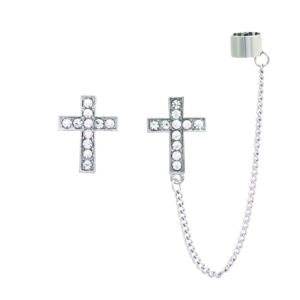23363 - Stone cross ear cuff