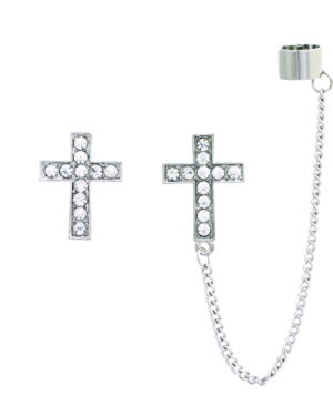 23363 - Stone cross ear cuff