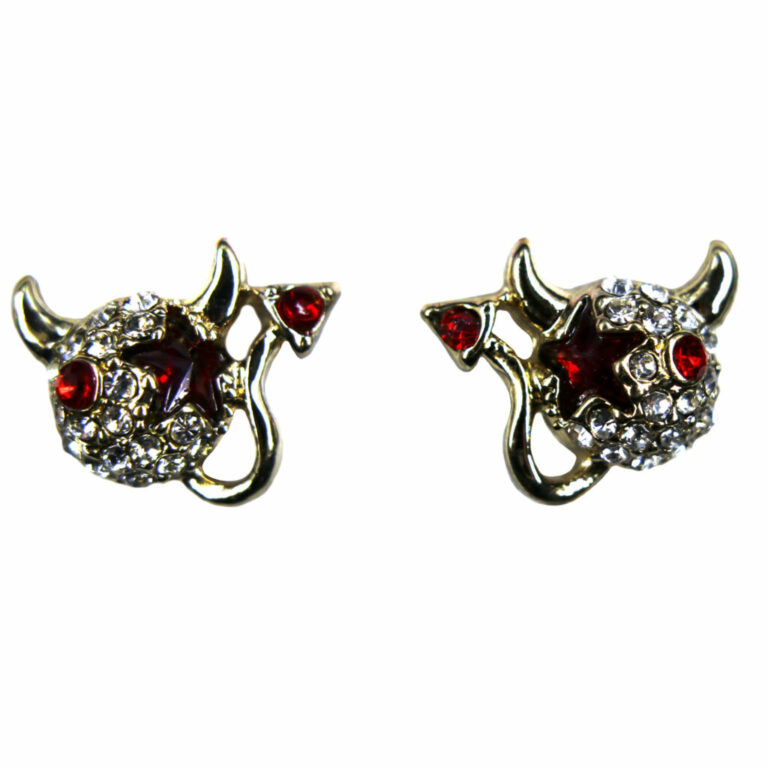 23543 - Gold little Devil stud ear lsi