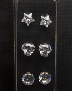 24010 - 3 prs studs - blister pack