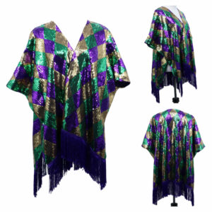 2570MDG - Sequin Duster Jacket - Mardi Gras