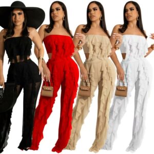 7168 - frill pants, and tops set