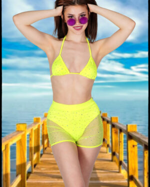 7180 - Rhinestone mesh 2 pc set