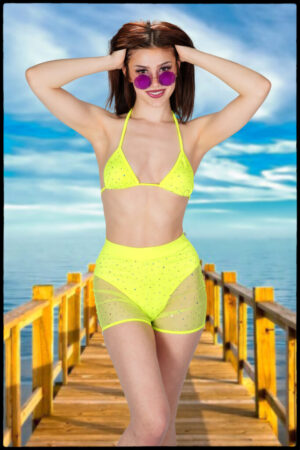 7180 - Rhinestone mesh 2 pc set