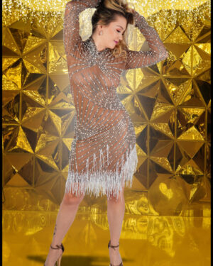 7230 - Rhinestones Party Dress
