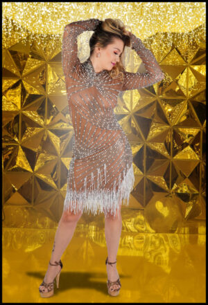 7230 - Rhinestones Party Dress