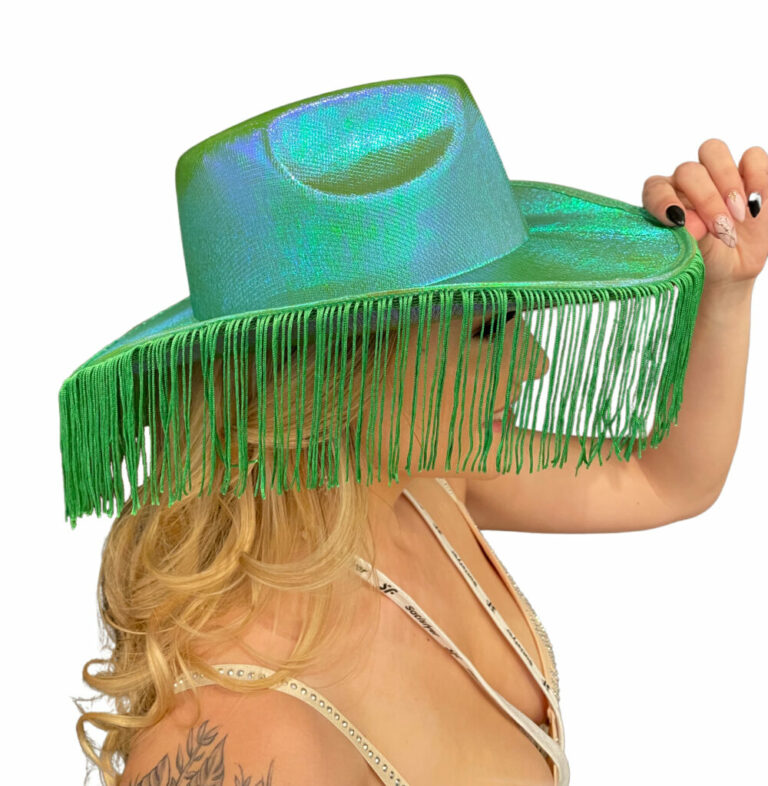JC545 - Metallic Cowboy Hat with Fringes - Image 10