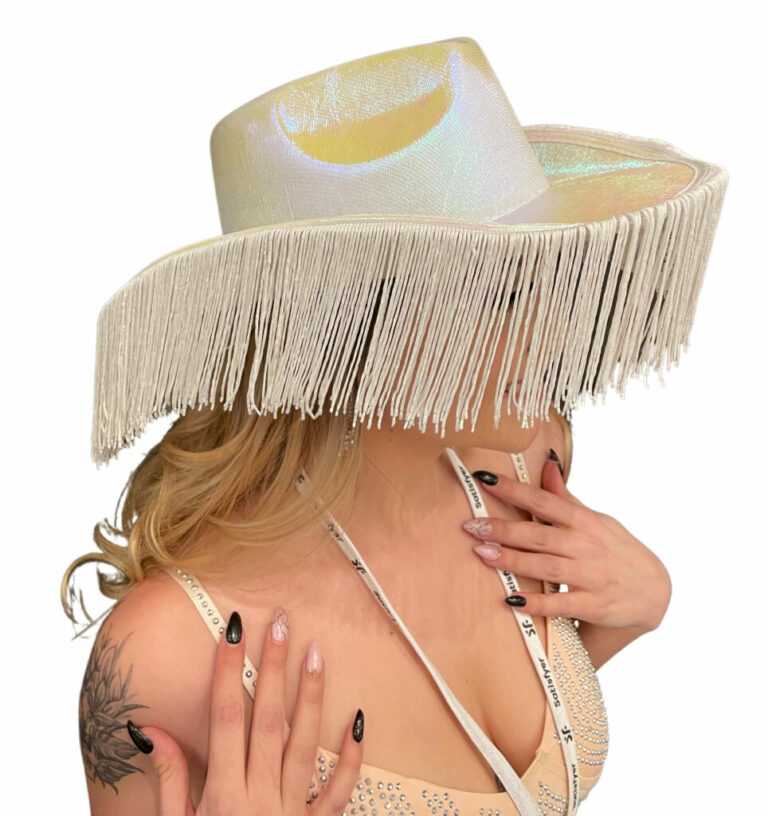 JC545 - Metallic Cowboy Hat with Fringes - Image 16