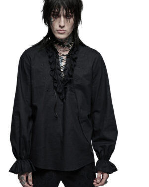WY1367 - Gothic Skeleton Embroidered Shirt
