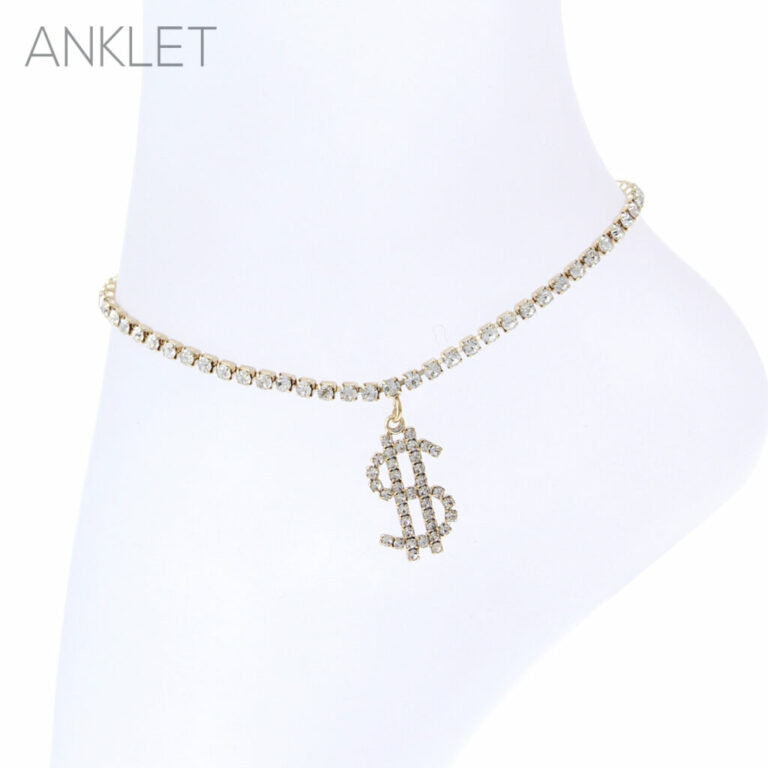 84131 - Rhinestone Anklet money $ - Image 2