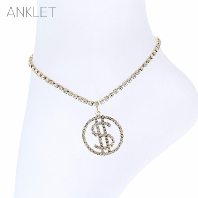 84132 - Rhinestone Anklet money $ - Image 2