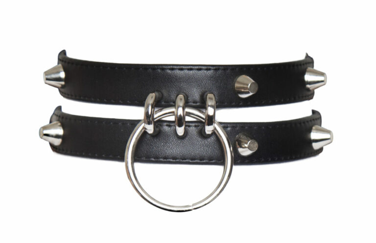 BZ113 - 2 rows choker w/spikes - Image 2