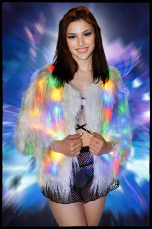 2567 - LED Faux Fur Jacket w/lining