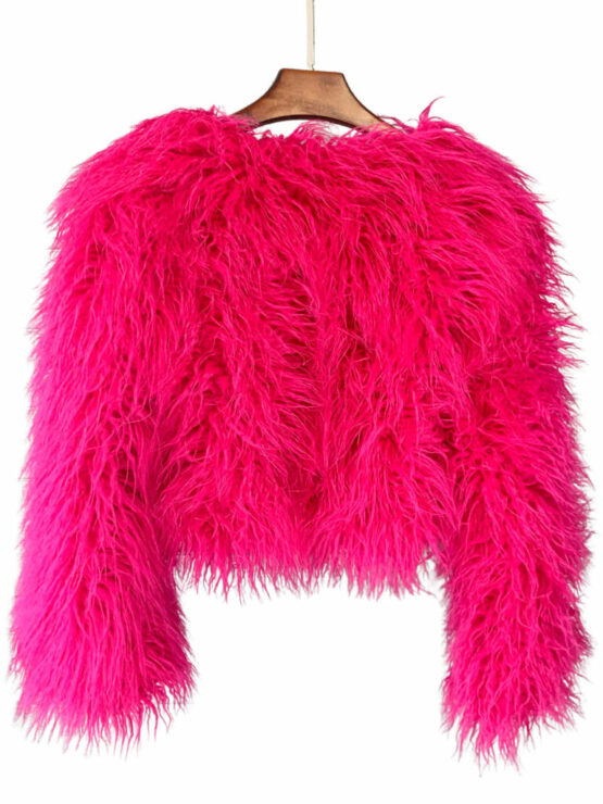 2568 - Faux Fur Crop Jacket with lining - Image 7