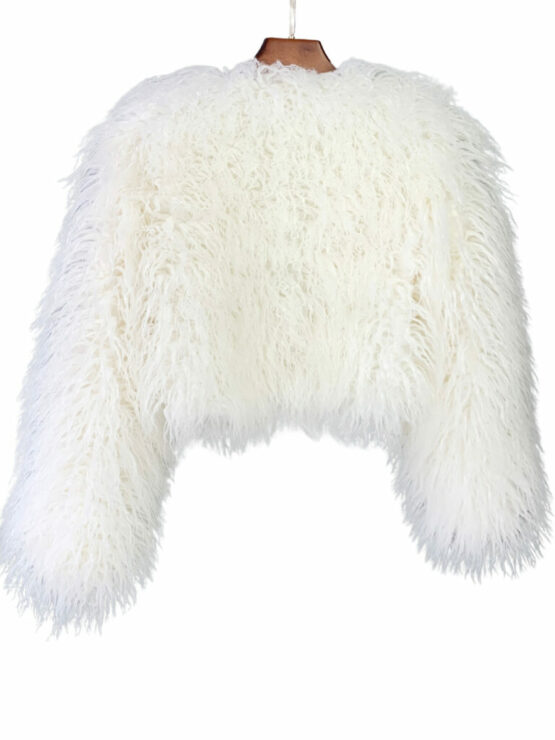 2568 - Faux Fur Crop Jacket with lining - Image 6