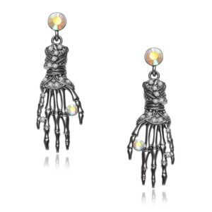 55492 - Skeleton Hands with Stone Earrings....