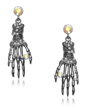 55492 - Skeleton Hands with Stone Earrings....