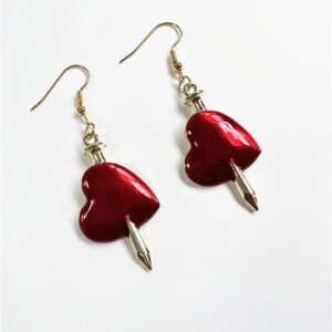 55495 - Heart Daggered Earrings