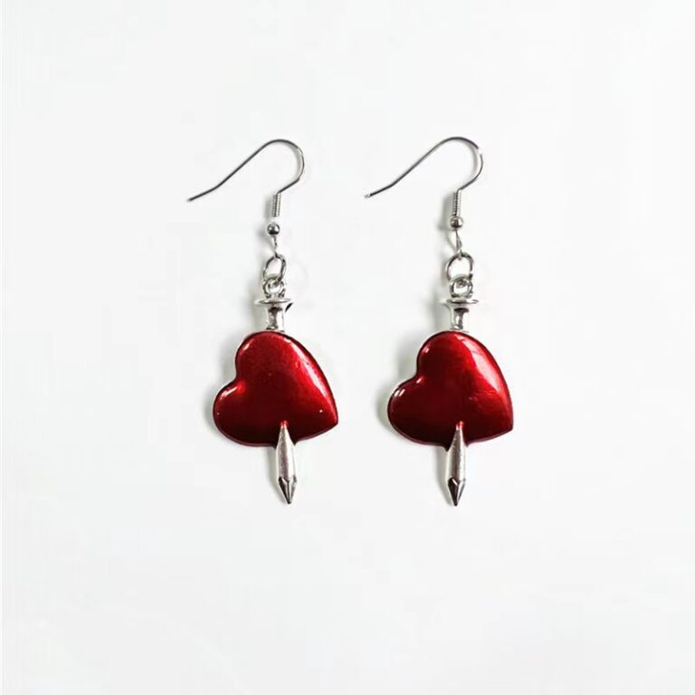 55495 - Heart Daggered Earrings - Image 2