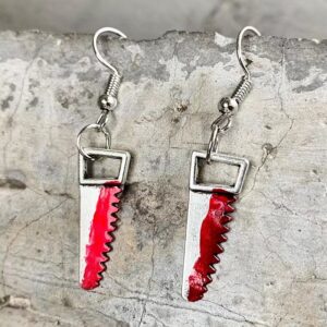 55503 - Bloody Handsaw Earrings....
