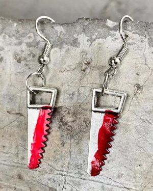 55503 - Bloody Handsaw Earrings....