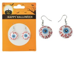 55516 - Fiery Blue Pupil Eyeball Earrings..