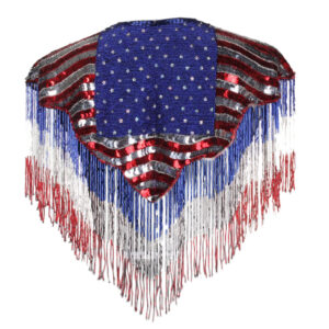 1001 - Star & Striped Beaded Shawl / Collar