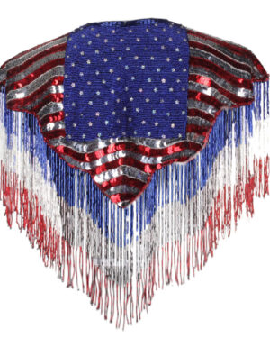 1001 - Star & Striped Beaded Shawl / Collar