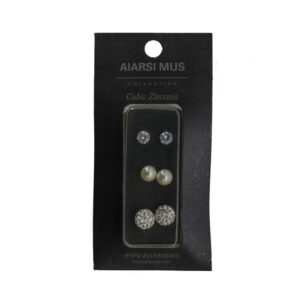 20304 - 3 prs studs - blister pack