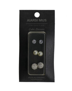 20304 - 3 prs studs - blister pack