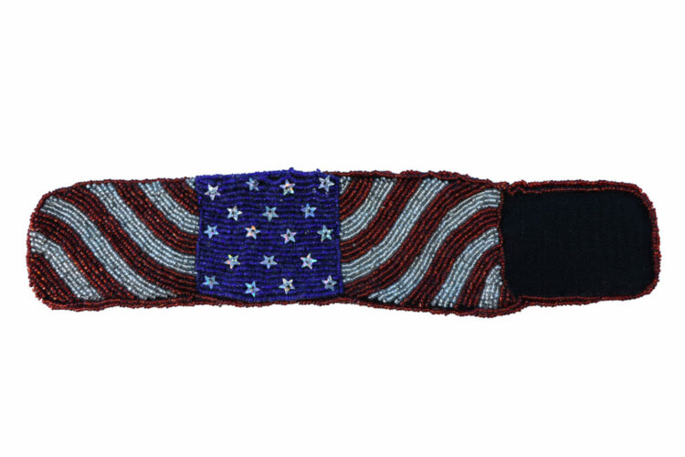 2170 - Beaded Armband / Bracelet, Star & Stripes