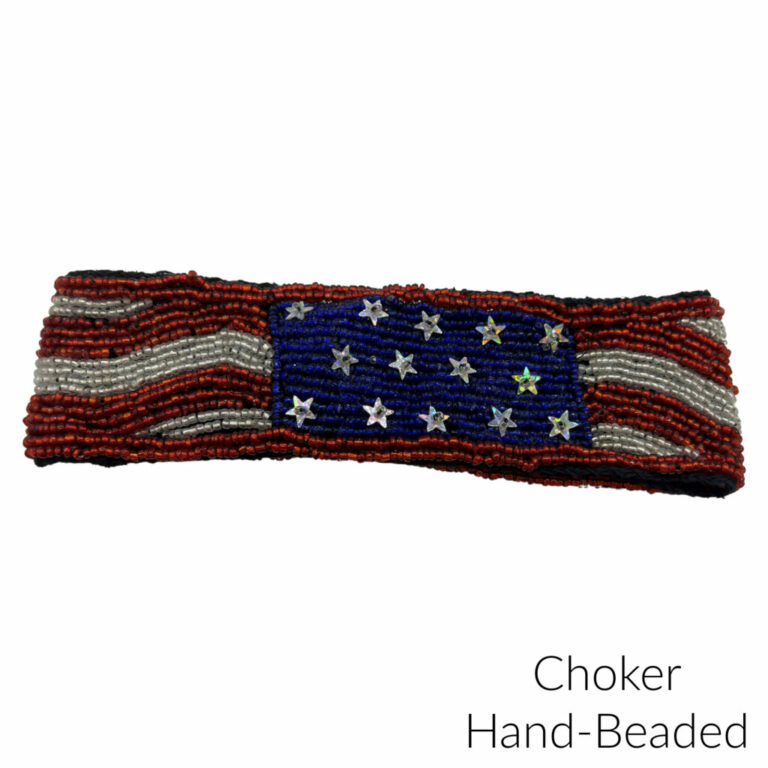 2169 - Beaded Choker-Star & Stripes