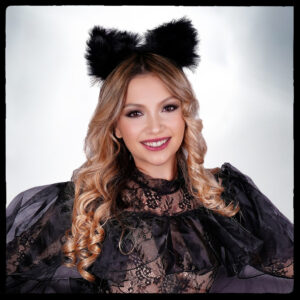 69161 - Fuzzy Cat Headband- Black