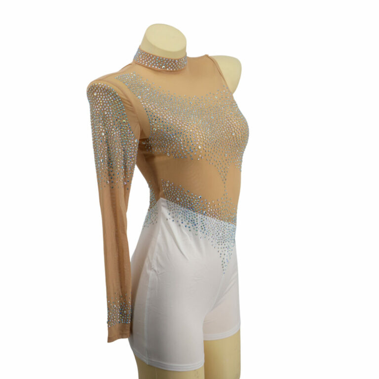 7160 - Rhinestone Embellished Short Jumpsuit - Image 5