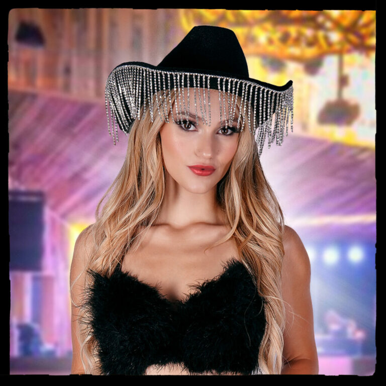 JC544 - Cowboy Hat with Fringes - Image 3