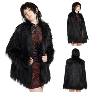 WY1059 - Simple Punk Imitation Faux Fur Coat