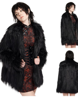 WY1059 - Simple Punk Imitation Faux Fur Coat