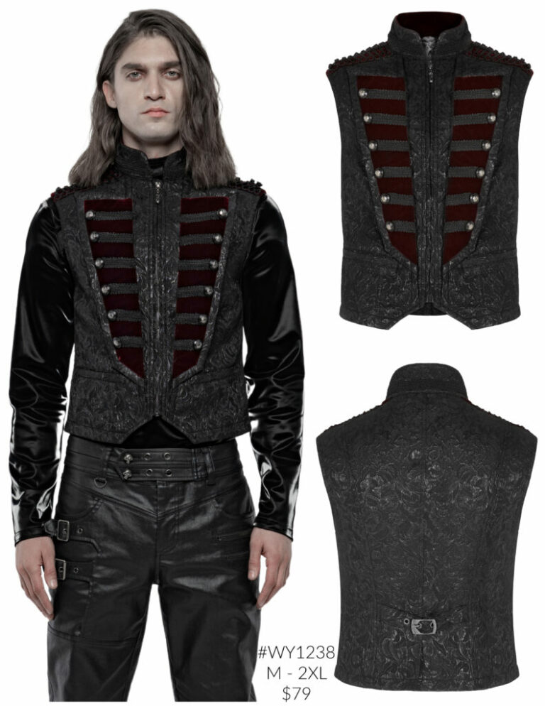 WY1238 - Gorgeous Gothic / pirate vest