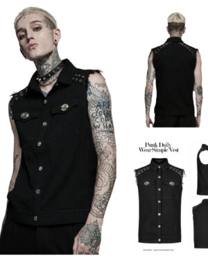 WY1361 - Punk Daily Wear Simple Vest