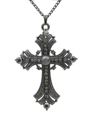 13012 - Cross Necklace with Rhinestones