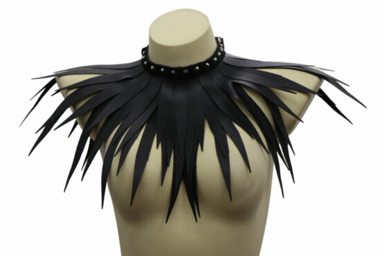 BZ2022 - biker studded fringed choker - Image 2