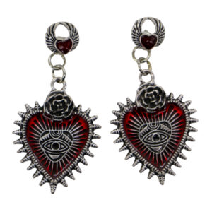 55479 - Evil Eye Heart Stone Earrings